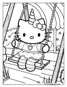 Free Hello Kitty Coloring Pages