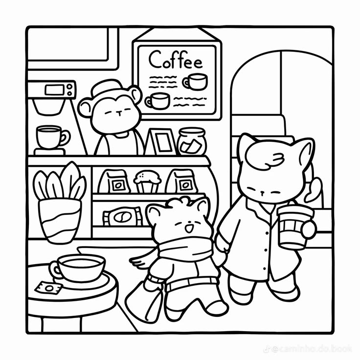 Read more about the article Free Cozy Friends Coloring Pages