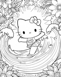 Free Hello Kitty Coloring Pages