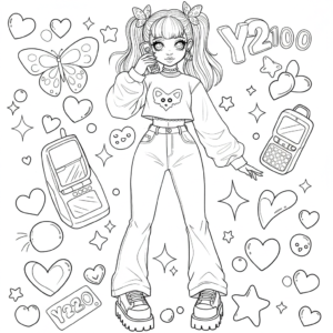 Read more about the article Free Y2K Girl Coloring Pages: Nostalgic Vibes & Retro Fun for Gen Z!